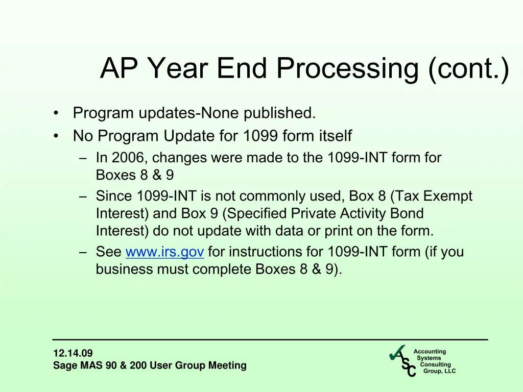ap year end processing cont 1