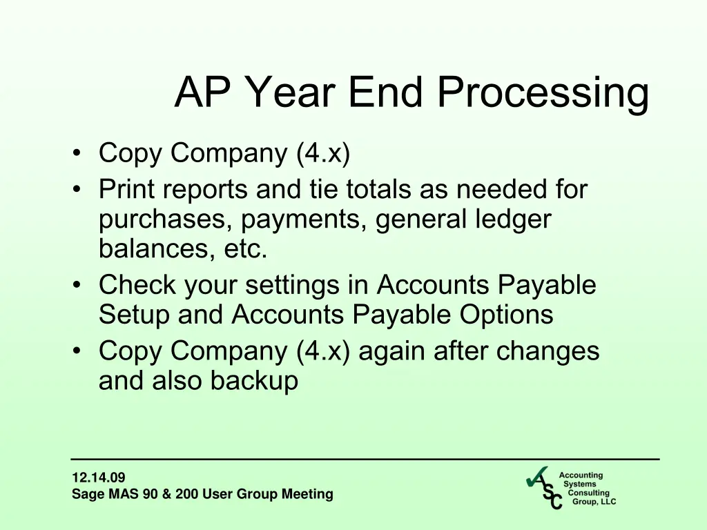 ap year end processing
