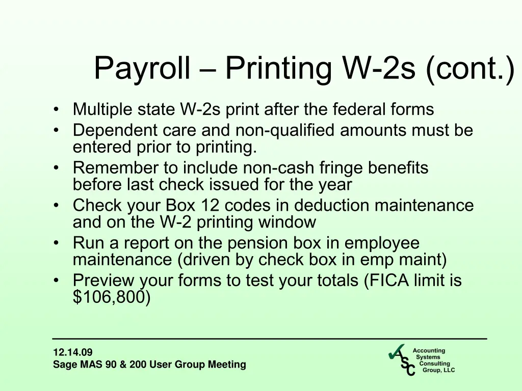 payroll printing w 2s cont