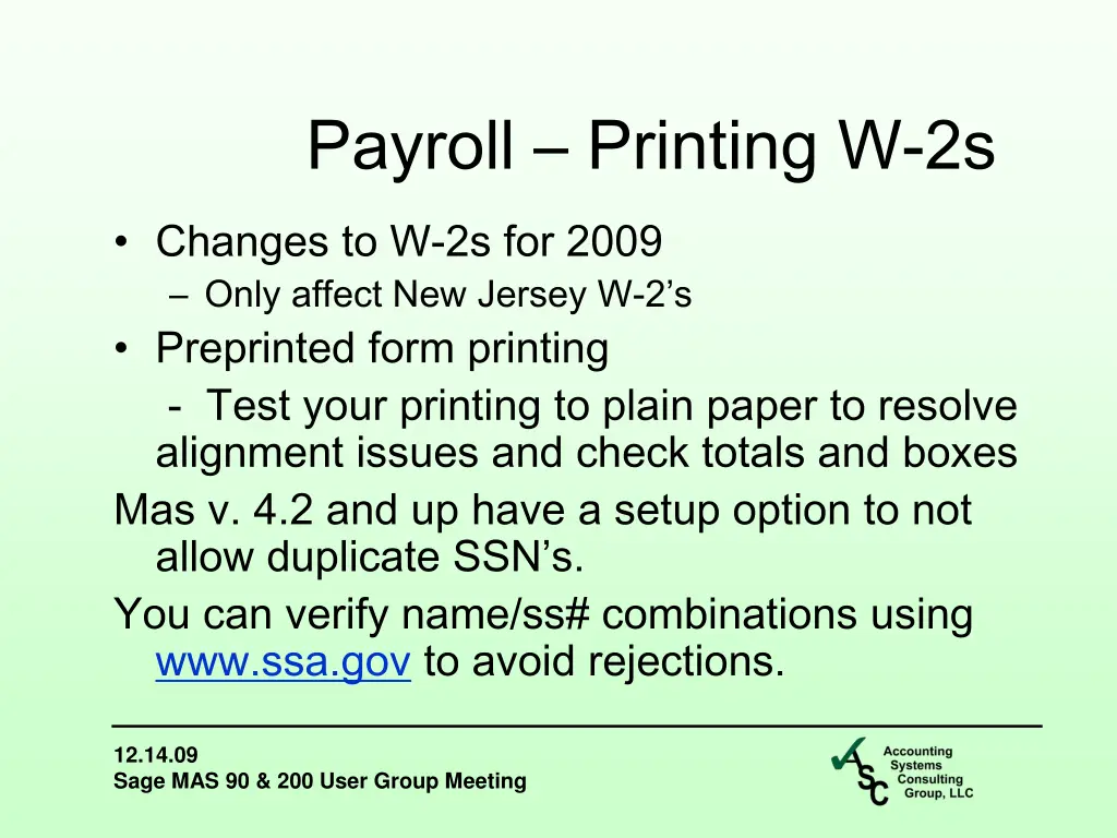 payroll printing w 2s