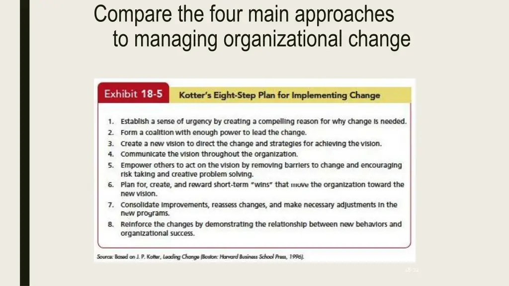 compare the four main approaches to managing 3