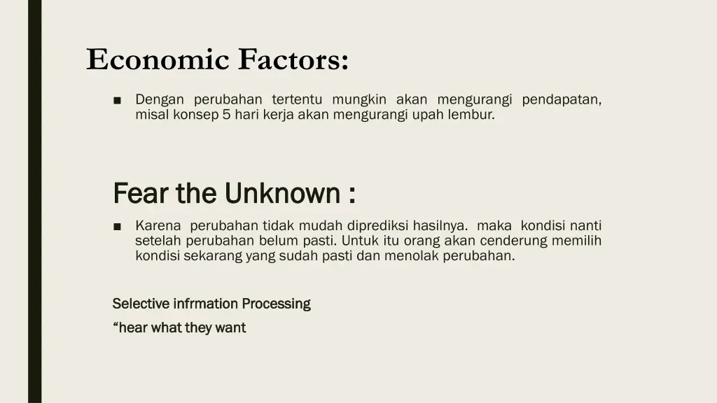 economic factors