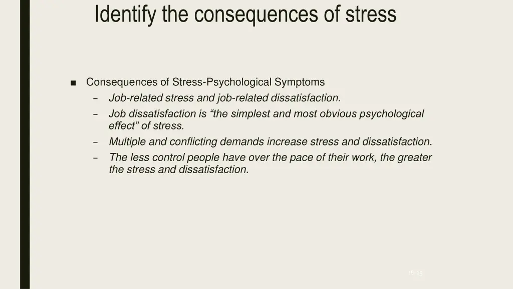 identify the consequences of stress 1