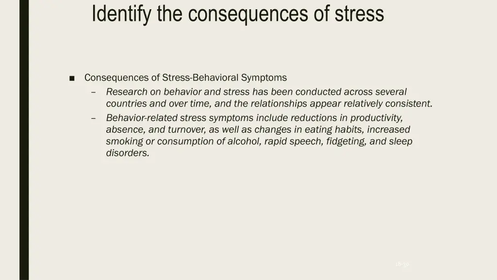 identify the consequences of stress 2