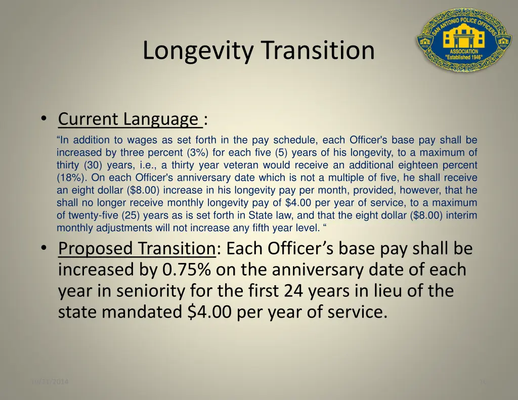 longevity transition