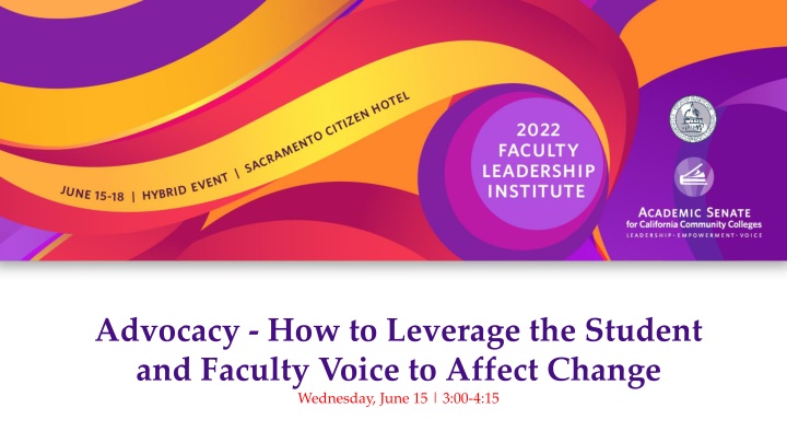advocacy how to leverage the student and faculty
