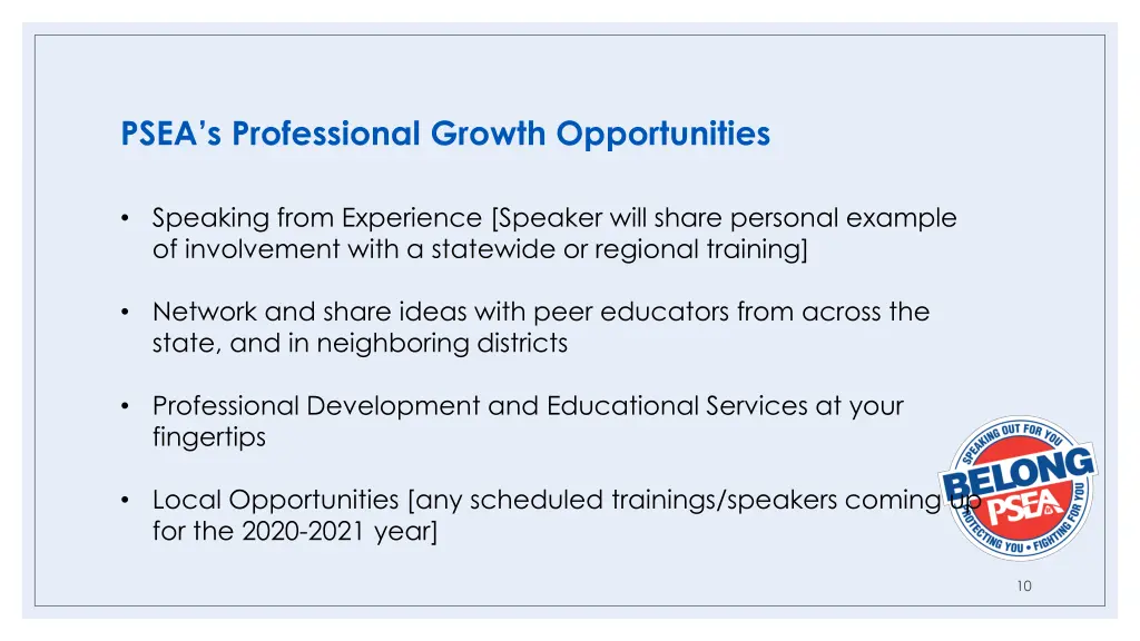 psea s professional growth opportunities