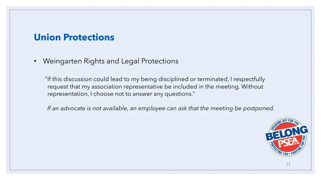 union protections