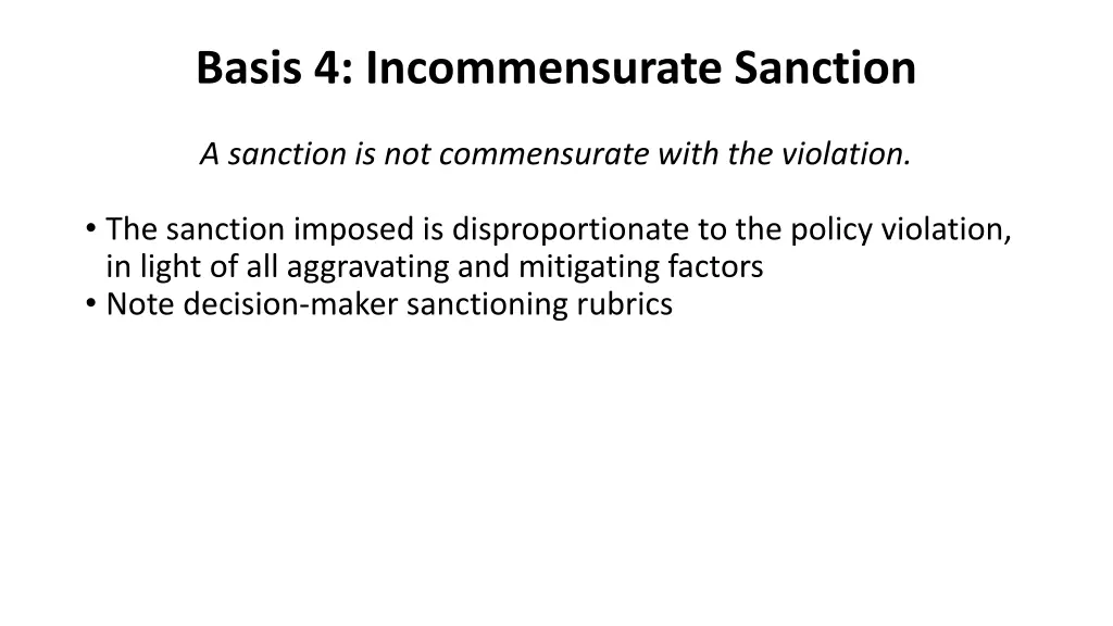basis 4 incommensurate sanction