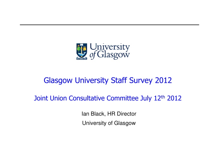 glasgow university staff survey 2012