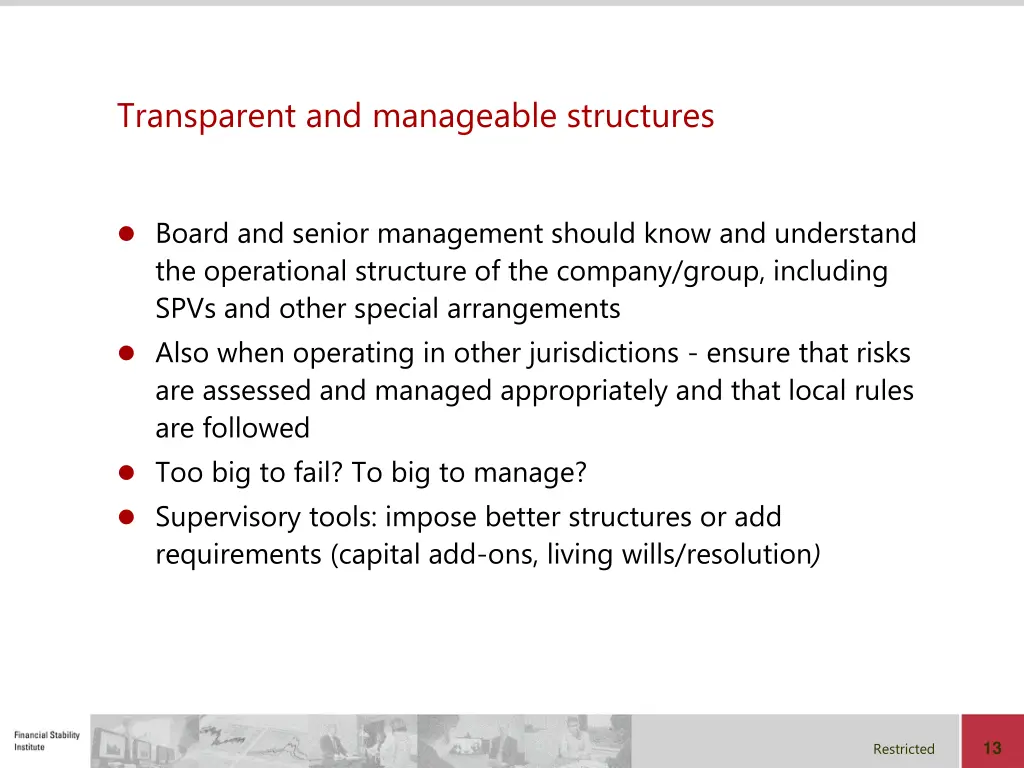 transparent and manageable structures