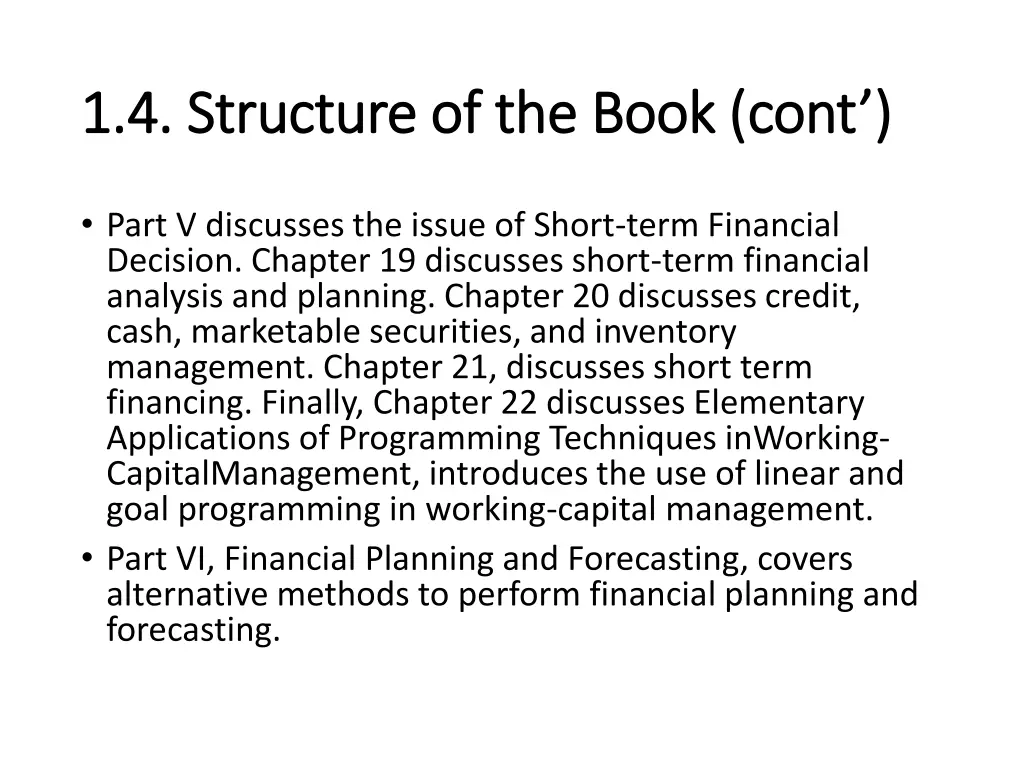 1 4 structure of the book 1 4 structure 10