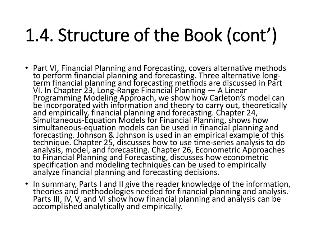 1 4 structure of the book 1 4 structure 11