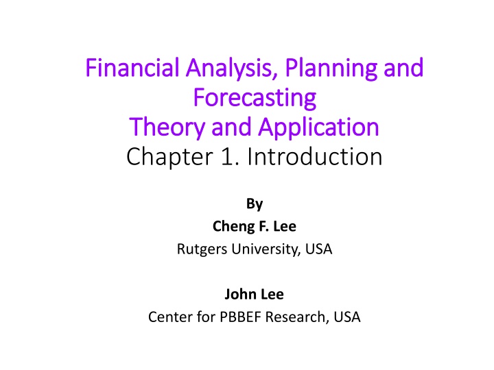 financial analysis planning and financial