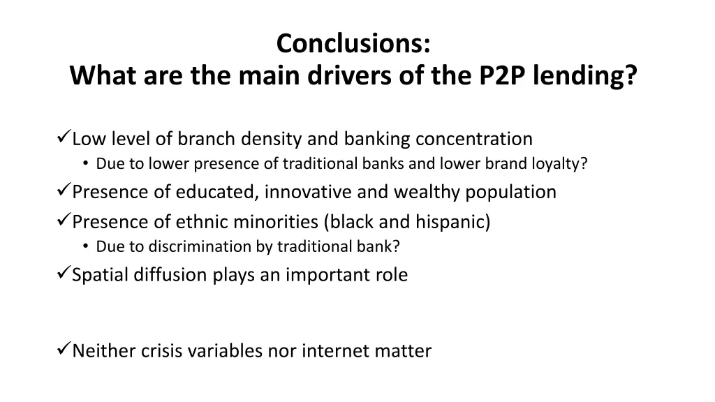 conclusions