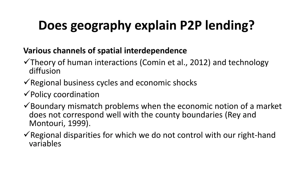 does geography explain p2p lending