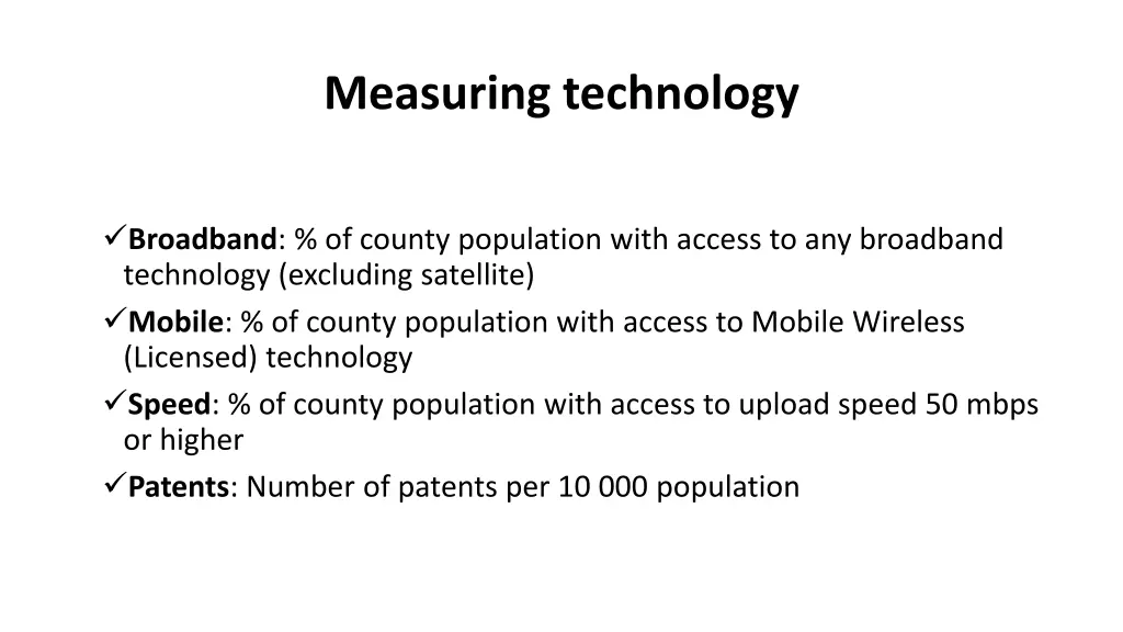 measuring technology