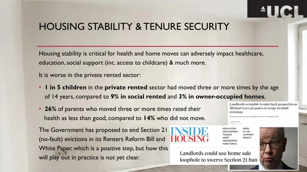 housing stability tenure security