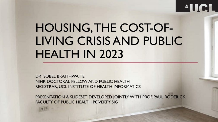 housing the cost of living crisis and public