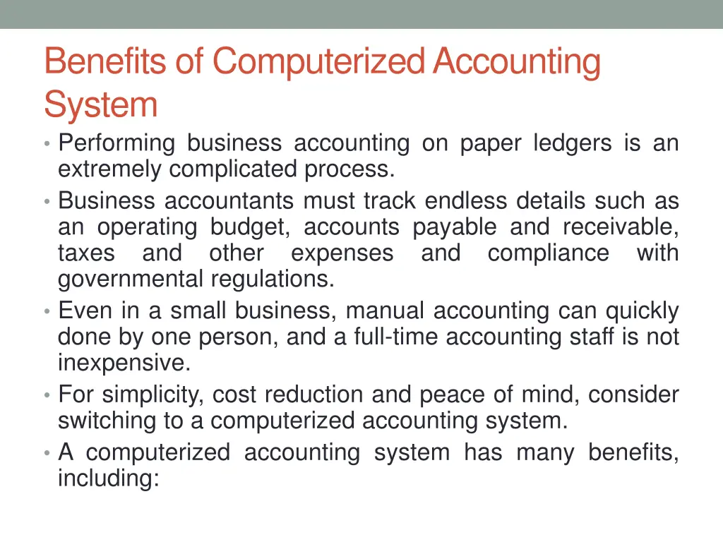 benefits of computerized accounting system
