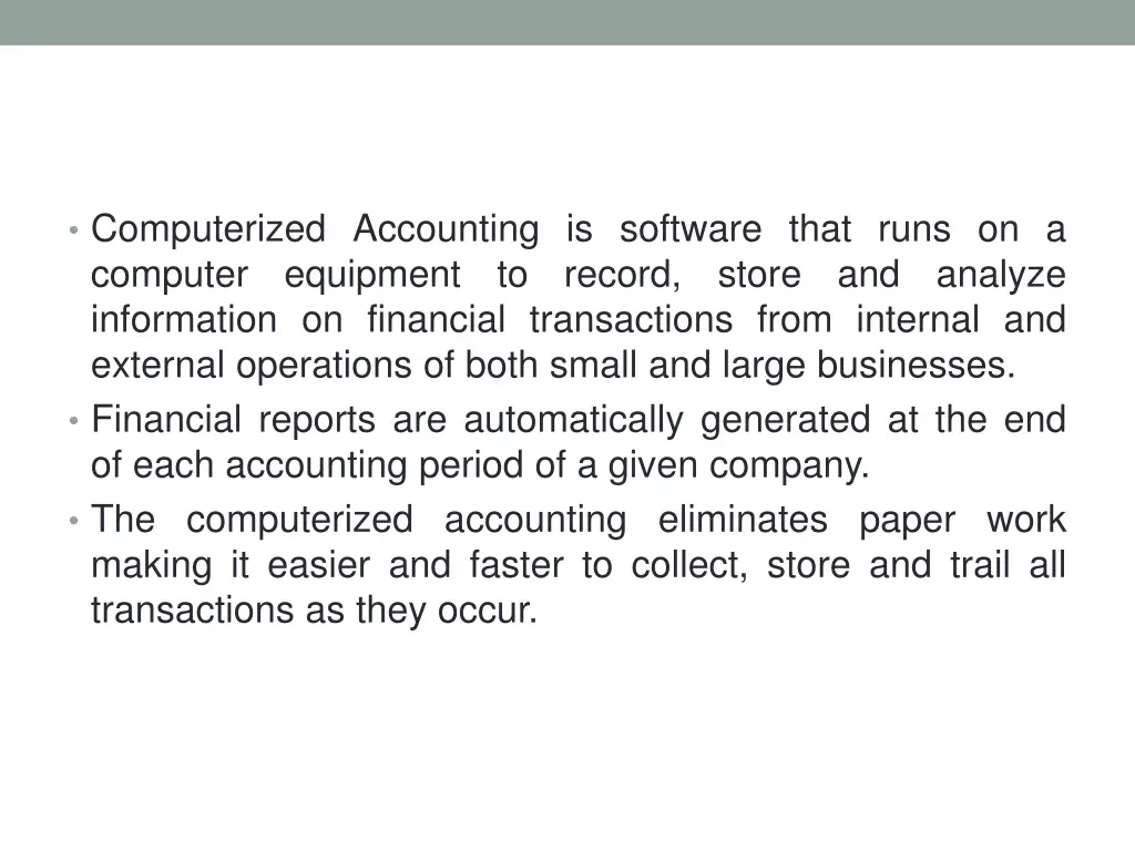 computerized accounting is software that runs