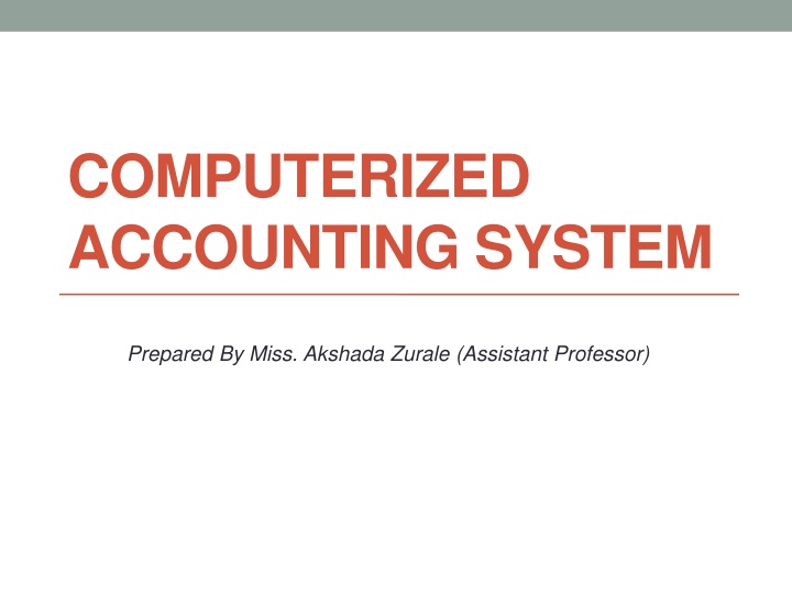computerized accounting system