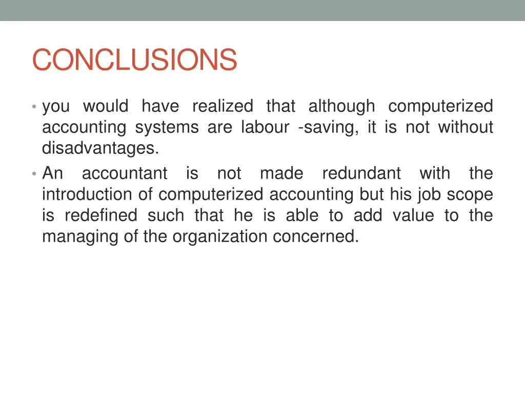 conclusions