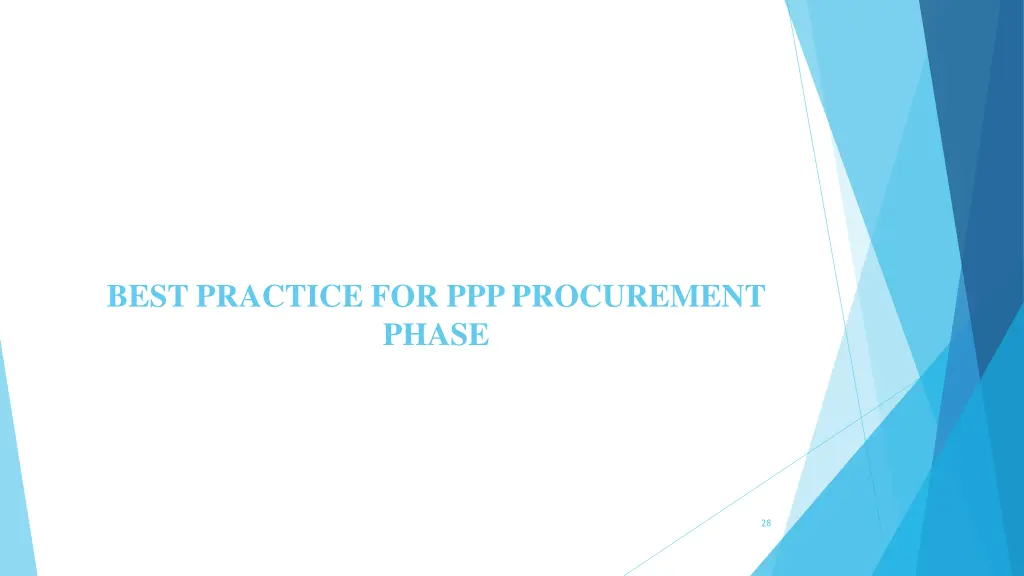 best practice for ppp procurement phase