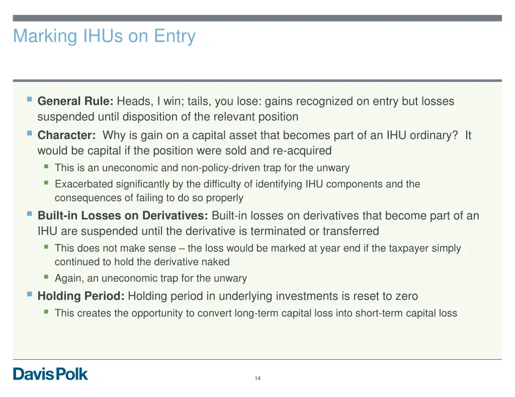 marking ihus on entry