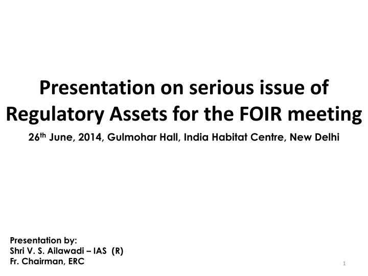 presentation on serious issue of regulatory