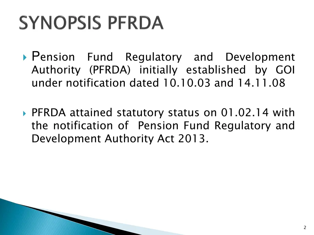 p ension fund regulatory and development