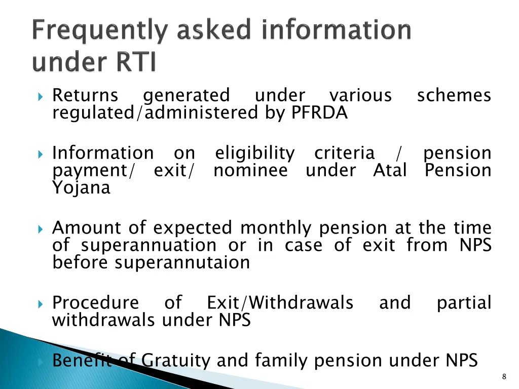 returns regulated administered by pfrda