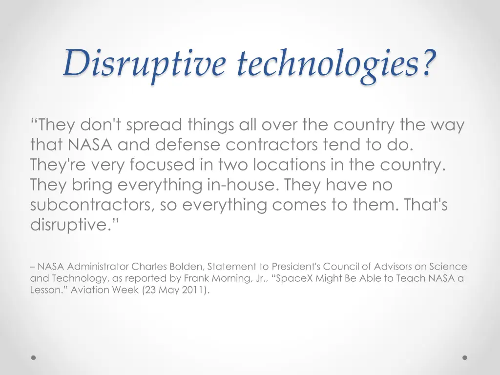 disruptive technologies