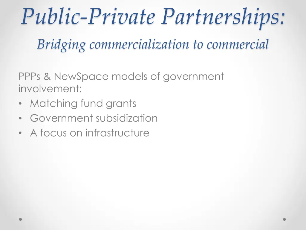 public private partnerships