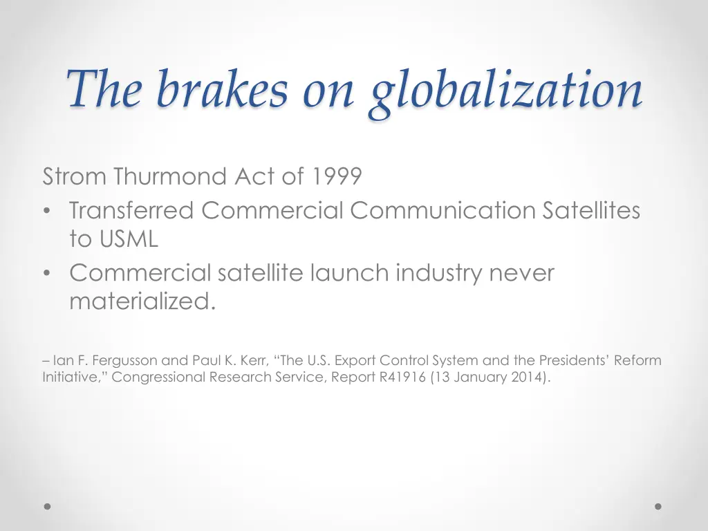 the brakes on globalization