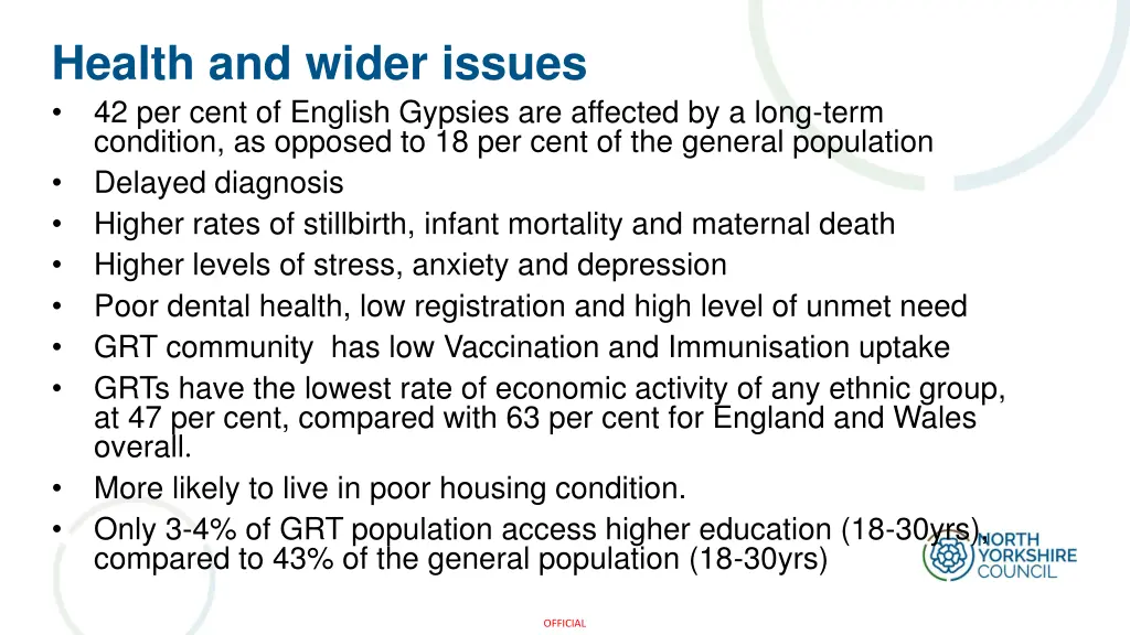 health and wider issues 42 per cent of english