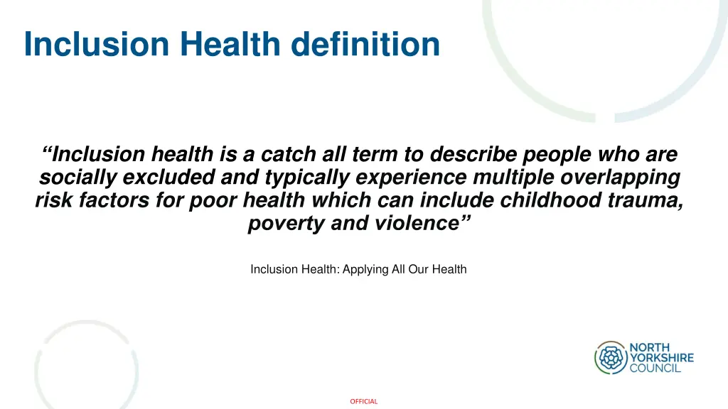 inclusion health definition