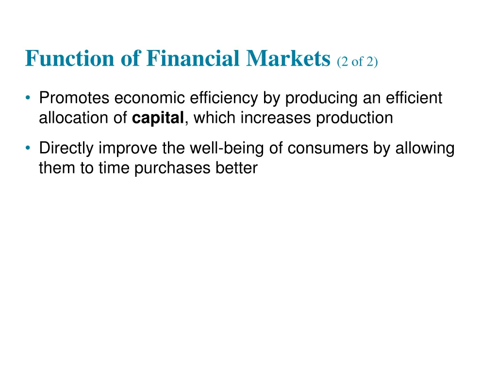 function of financial markets 2 of 2