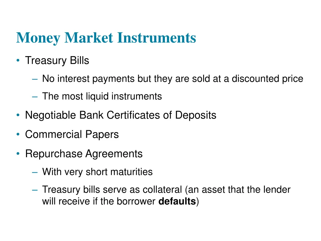 money market instruments