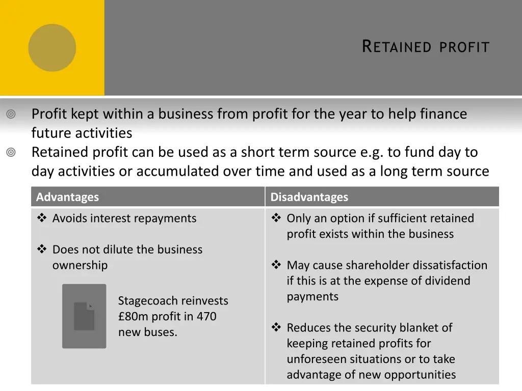 r etained profit