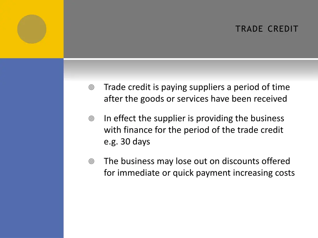 trade credit
