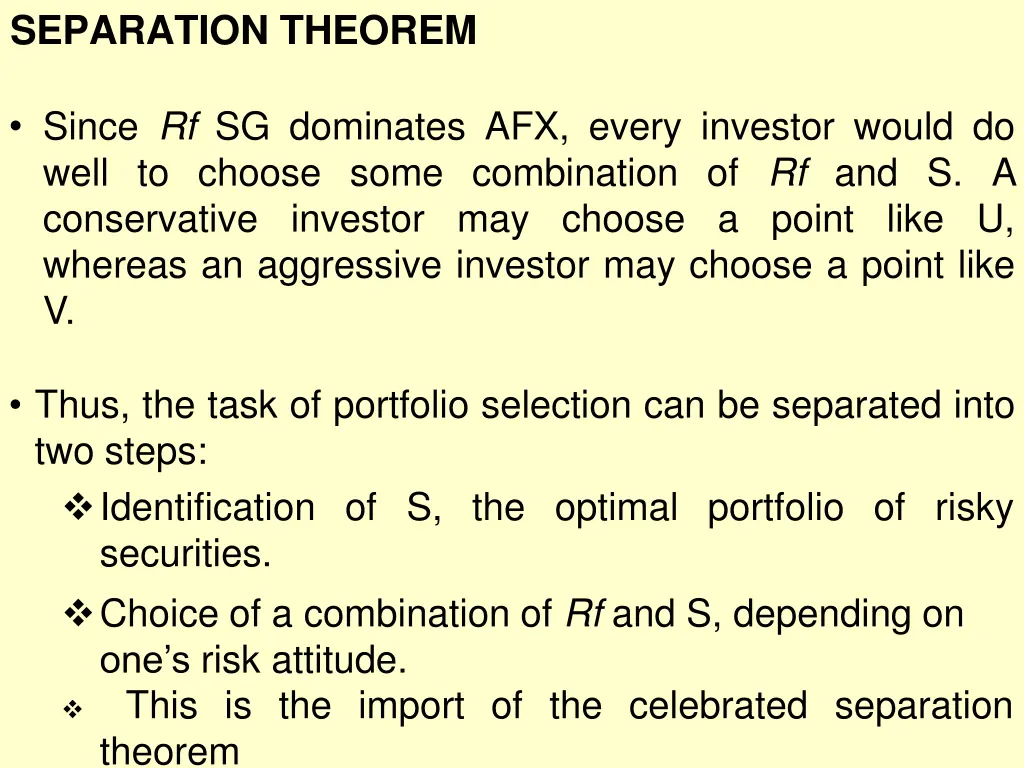 separation theorem