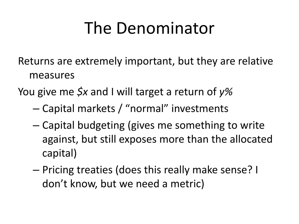 the denominator