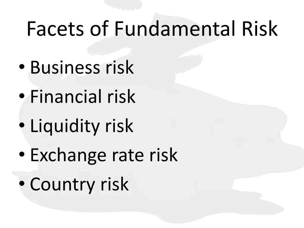 facets of fundamental risk
