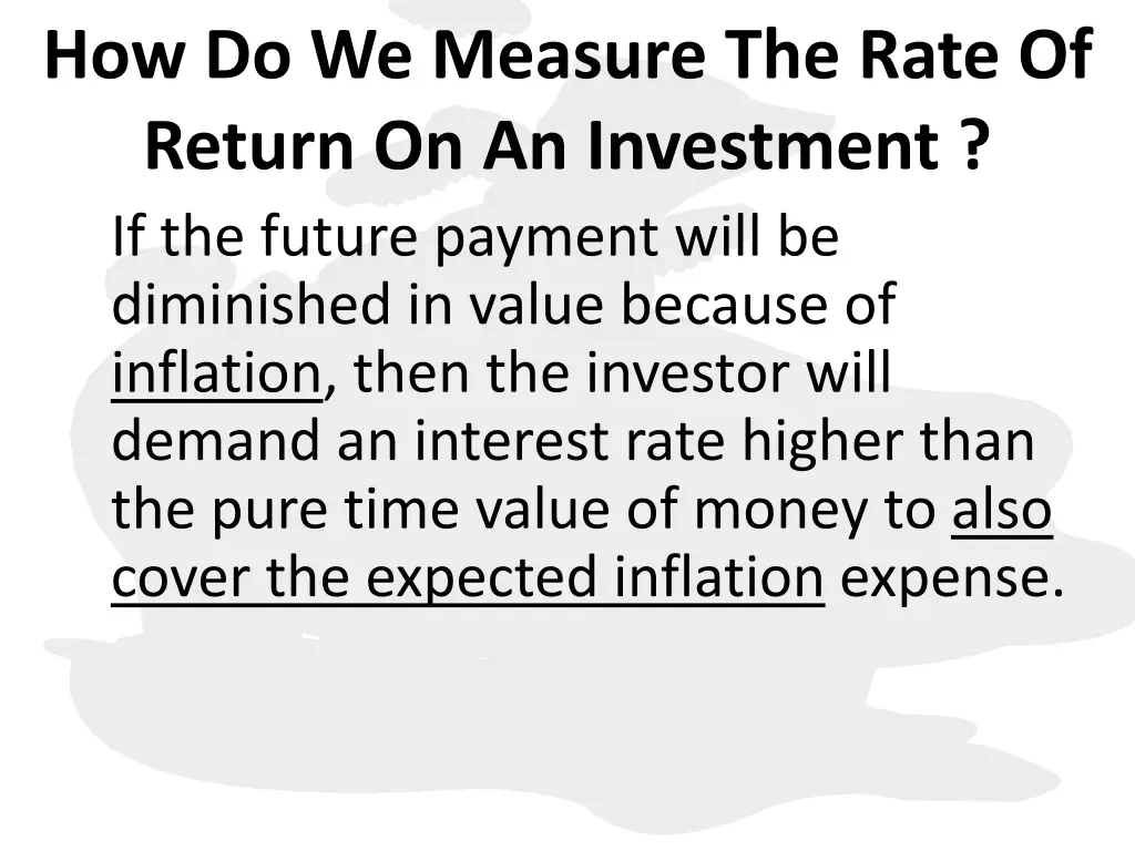 how do we measure the rate of return 2