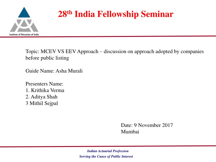 28 th india fellowship seminar