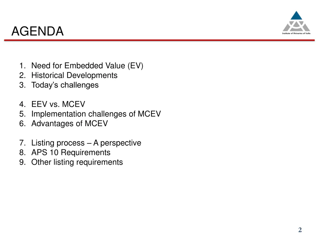 agenda