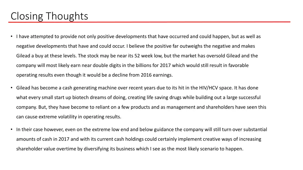 closing thoughts