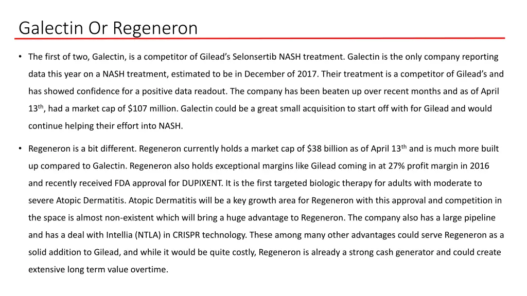galectin or regeneron