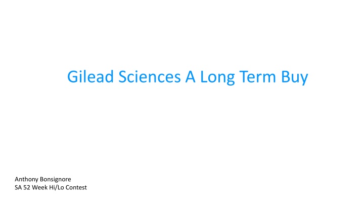 gilead sciences a long term buy